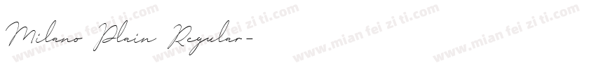 Milano Plain Regular字体转换